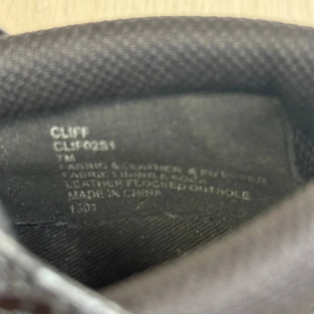 Steve Madden Cliff Black White Animal Print Chunky Platform Sneakers CLIF02S1 7M